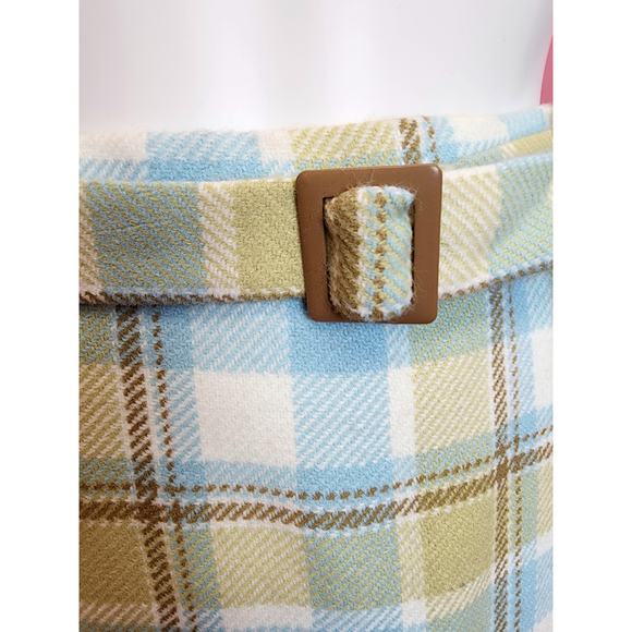 Vintage 1960's Deadstock Plaid in Blue, White, Yellow Skirt Suit | XS to Small - Picture 11 of 14